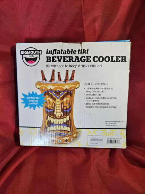 Bigmouth Tiki Inflatable Beverage Cooler Tropical Party Cooler