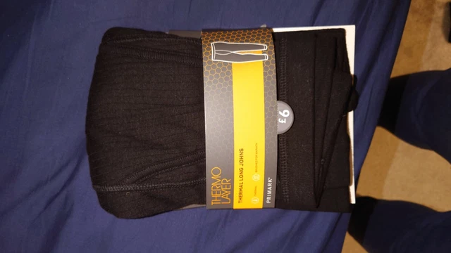 Primark Thermals Winter Leggings Black (heavy Weight Base Layer) Large