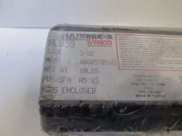 Harris  NIC Welding Electrodes Alloy NLW59 3/32"X 14" Nickel Alloy - 10 LBS 3