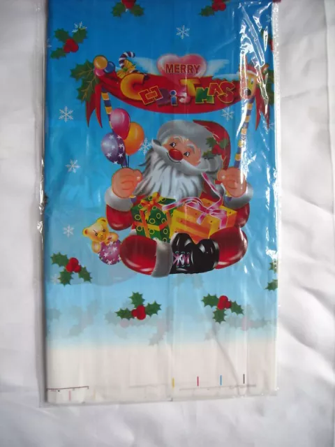 Plastic Table cover Christmas Party Tableware Santa