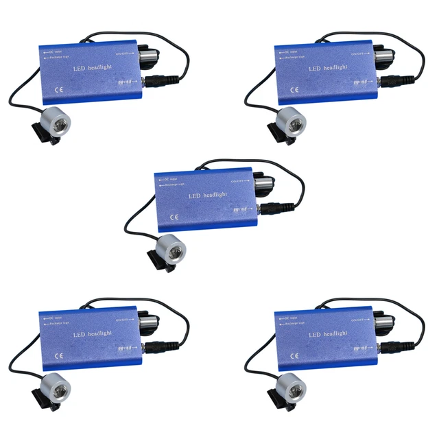1-5*LED Head Light Lamp for Dental Surgical Binocular Loupes Blue NEW