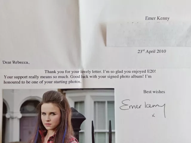 Emer Kenny, Eastenders, Zsa Zsa Carter, Hand Signed Photo Card & Letter, Exc Con 3