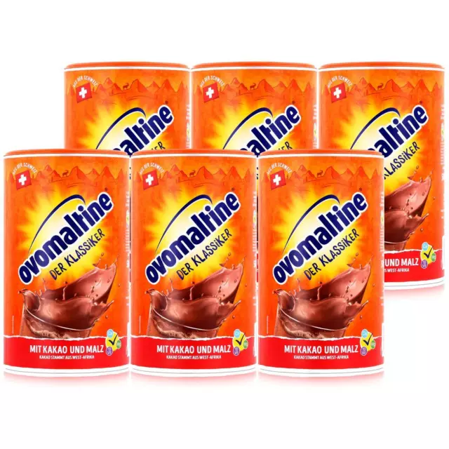 Ovomaltine Malzhaltiges Getränkepulver der Klassiker 500g mit Kakao (6er Pack)