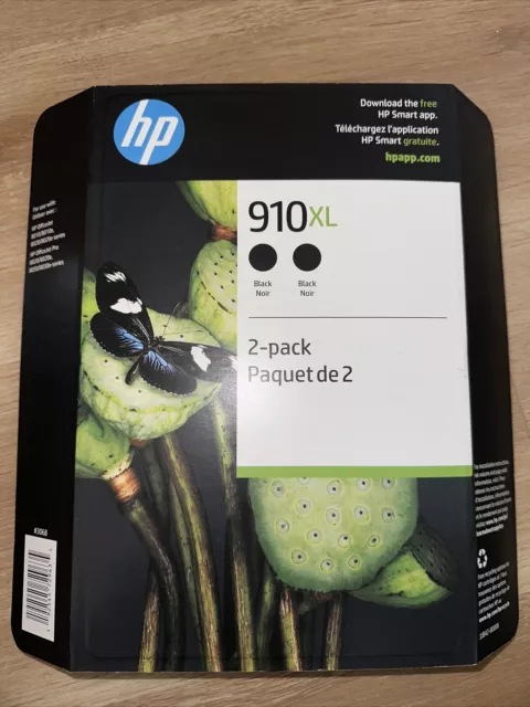 NEW!! HP 910XL Black High Yield Ink Cartridges Exp 2025+ Genuine FREE SHIPPING!!