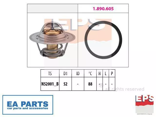 Thermostat, coolant for LAND ROVER MG ROVER EPS 1.880.312