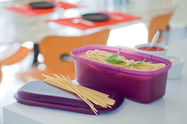 Tupperware Microwave Pasta Cooker Maker Purple New