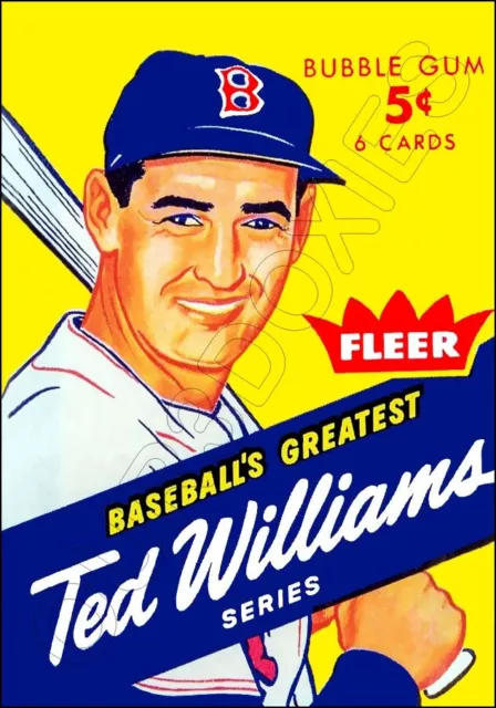 1959 Fleer Ted Williams Cards Store Counter Advertising Standup Sign Red Sox