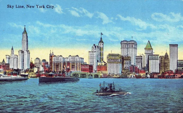NEW YORK CITY - Skyline Sky Line Postcard