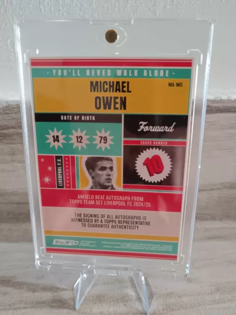 TOPPS TEAM SET Liverpool FC 2025/25 24/25 2025 autograph Michael Owen