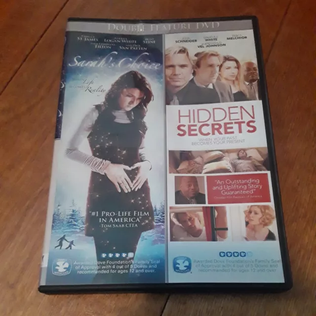Sarah's Choice / Hidden Secrets Double Feature DVD Very Good