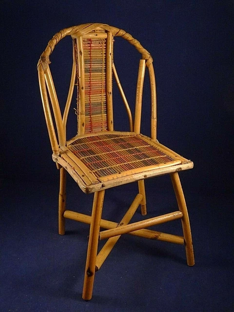 Chaises de poupée en bois vintage - France