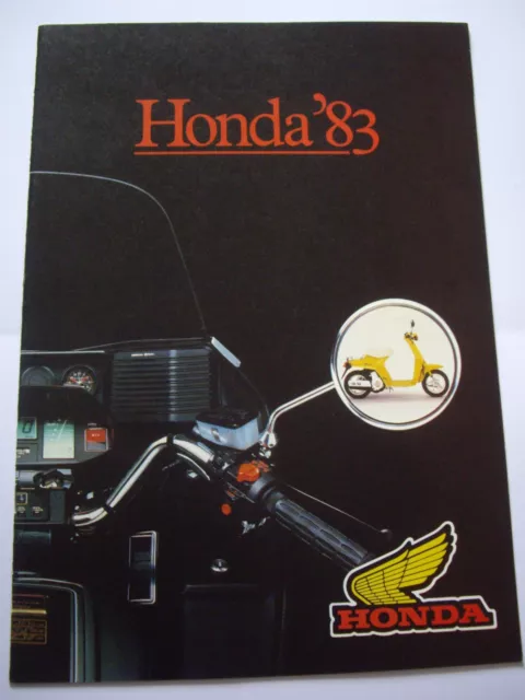 1983 Honda range sales brochure, CX650Turbo, CBX1000, CBR1100 etc