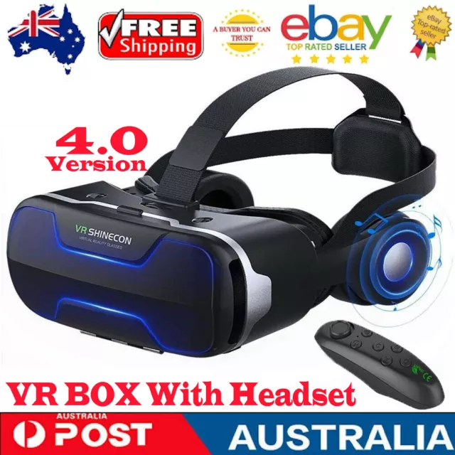 SHINECON VR Box 4.0 Virtual Reality Headset Box Reality Glasses For Android Game