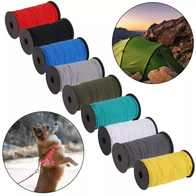 4mm Élastique Corde Élastique Rond Corde pour Tente Fixations Bagage Hauling