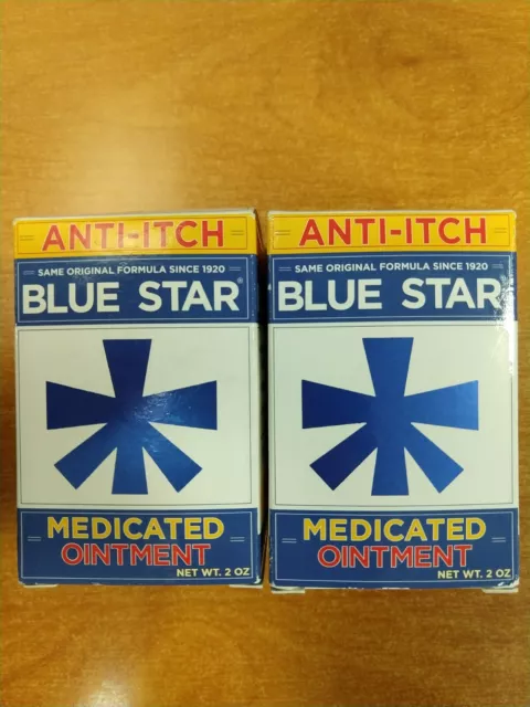 2 Pack: Blue Star Anti-Itch Medicated Max Strength Ointment 2oz. (Exp 8/24) E17C