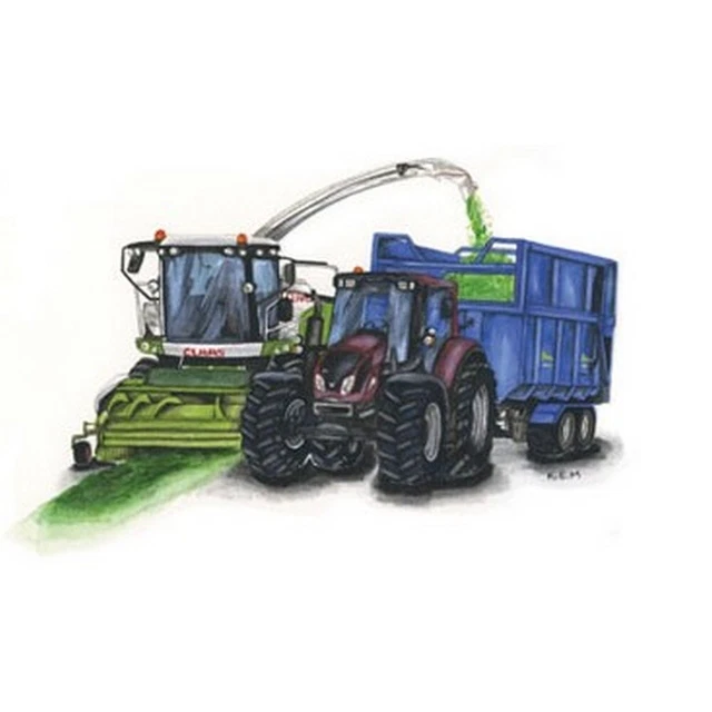 Kevin Milner Silage Time Countryside Greetings Card (BZ4003)