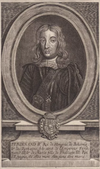 Portrait XVIIIe Ferdinand IV De Habsbourg Roi Hongrie Fernando de Hungría 1744