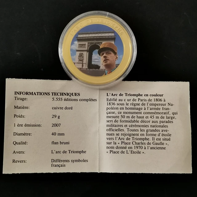 France, Médaille, Adieu au Franc, 500 Francs Arc de Triomphe