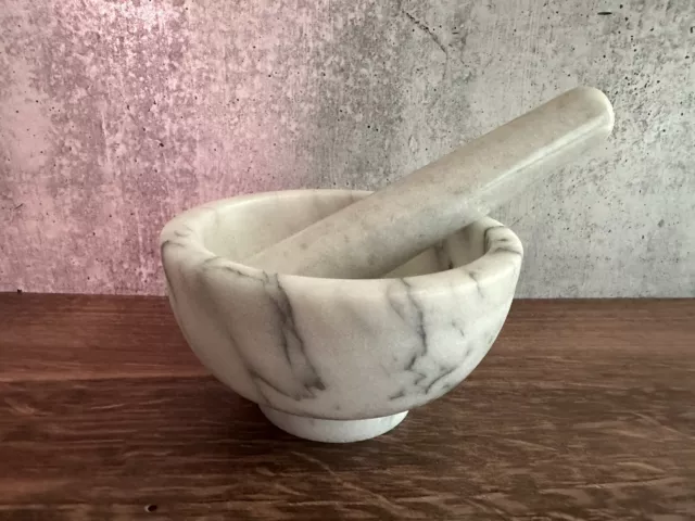 Mortar And Pestle Set Marble Guacamole Bowl Spice Herb Kitchen Grinder Crusher