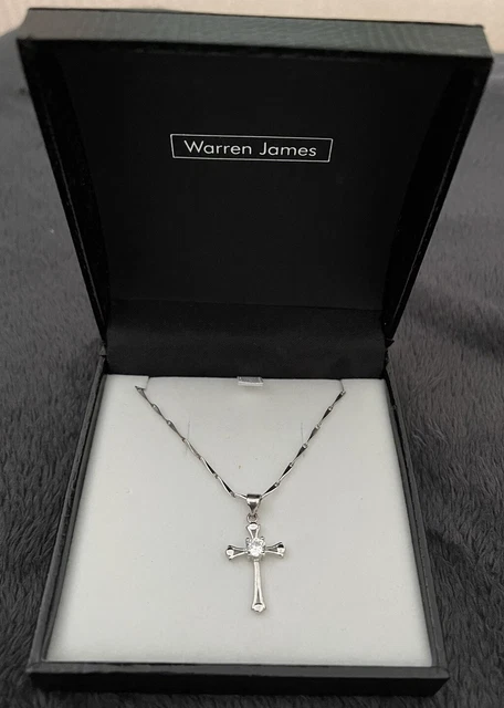 Warren james silver cross and chain discount
