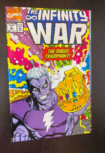 INFINITY WAR #6 (Marvel Comics 1992) -- NEWSSTAND VARIANT -- VF-