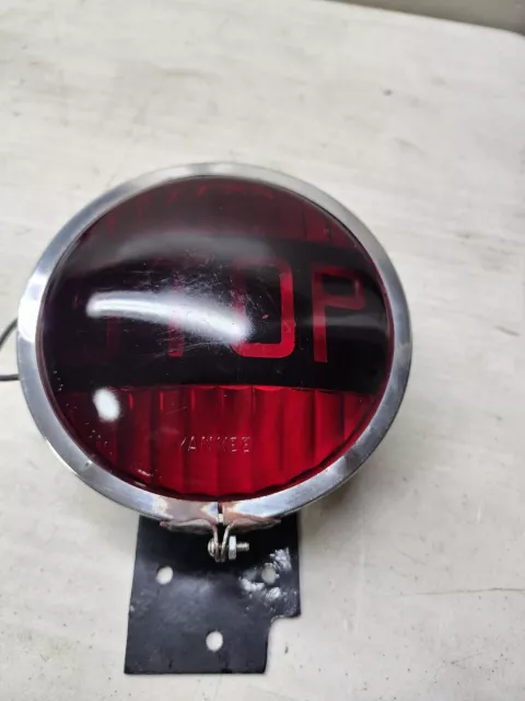 Vintage Yankee STOP Light Red Glass Lens School Bus Fire Truck 7" STOP Lamp Vintage Yankee STOP Light Red Glass Lens School Bus Fire Truck 7" STOP Lamp
