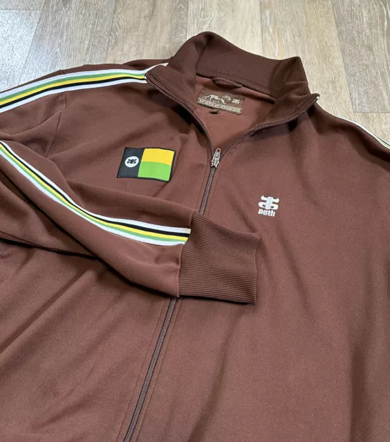 Ipath Full Zip Mens Medium Track Jacket Skateboarding Jamaica Rasta Brown VTG