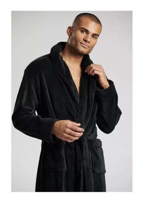 BadRhino Big & Tall Navy Blue Cable Dressing Gown | BadRhino