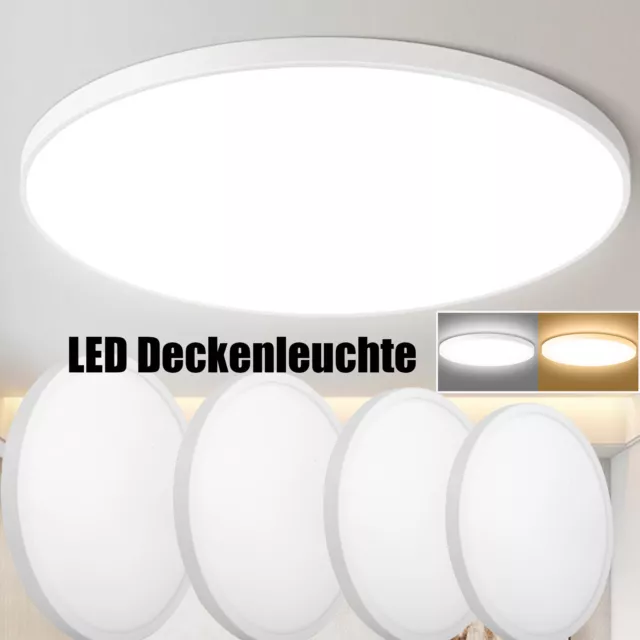 12W-60W LED Deckenlampe Deckenleuchte Ultraflach Panel Schlafzimmer Badezimmer