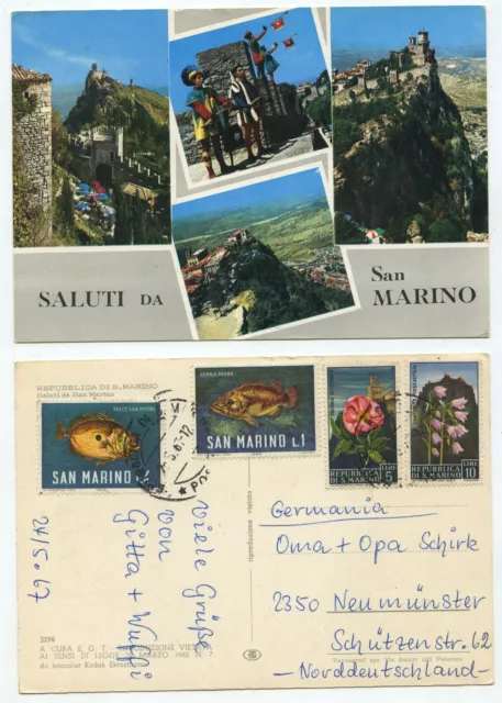 21780 - Saluti di San Marino - Ansichtskarte, gelaufen 26.5.1967