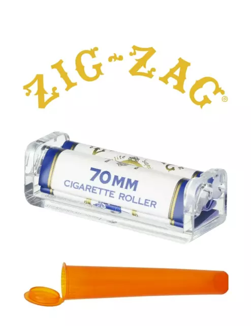 Zig Zag 70mm Roller Rolling Machine Single Wide 1.0  w/free DoobieTube! USA SHPD