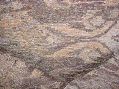 7-1/8Y Kravet Lee Jofa Grey Floral Ikat Chenille Upholstery Fabric