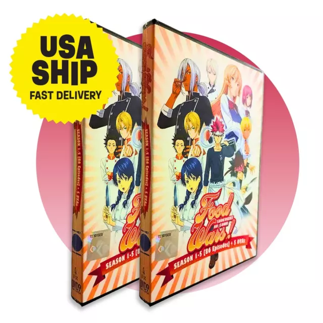 Food Wars! / Shokugeki no Souma Season 1-5 Complete Anime DVD (English Dub)