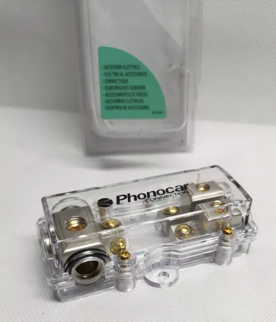 Phonocar (4/497) Auto 2-Wege AFC Sicherungshalter 3 x 4AWG Eingänge 2 x 8AWG Ausgänge OB# 2