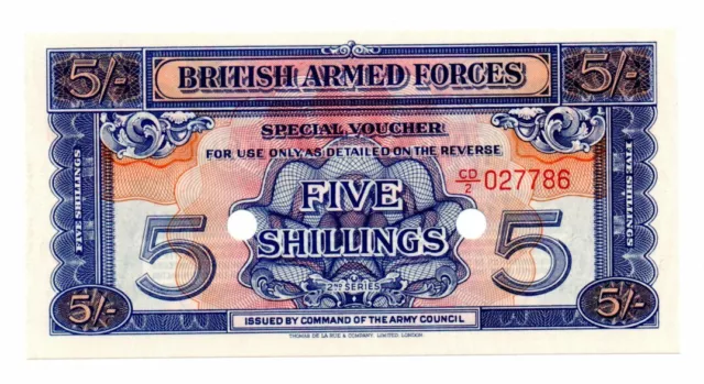 British Armed Forces FIVE SHILLINGS 2nd Series UNC