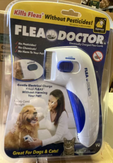 Flea Doctor Electronic Flea Comb /Dogs /Cats New In Package As Seen On TV.