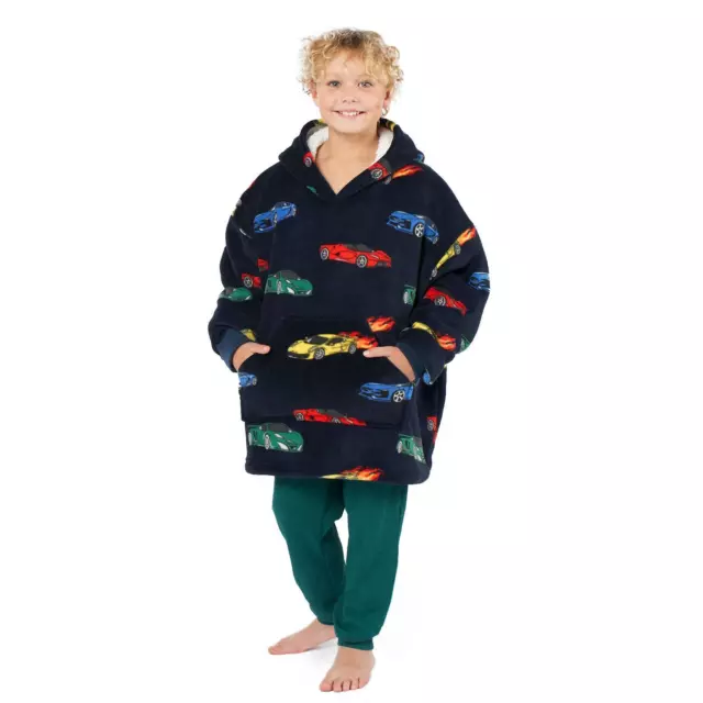 Car Hoodie Blanket Fleece Sweatshirt Jumper Oversized Wearable Throw Warm Soft