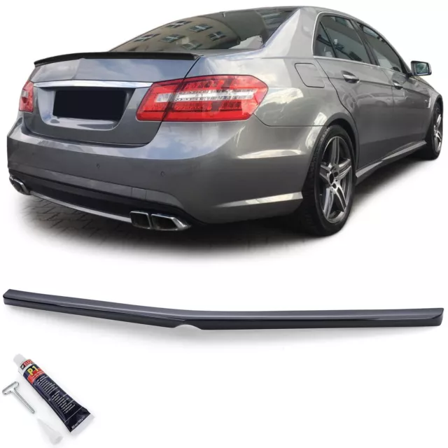 Sport Heckspoiler Lippe Schwarz Glanz mit ABE für Mercedes E W212 Limo 09-16