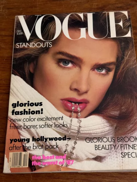 Vintage Vogue December 1987 Brooke Shields