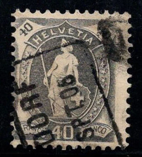 Suisse 1905 Mi. 77 Oblitéré 100% 40 , Helvetia,