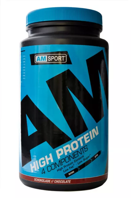 AMSPORT® High Protein 600g, fuente de proteína de alta calidad, polvo, batidos cremosos