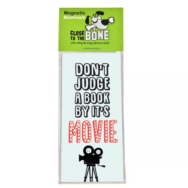 #629 MAGNETIC BOOKMARK Judge a Book funny present rude Any Occasion Gift