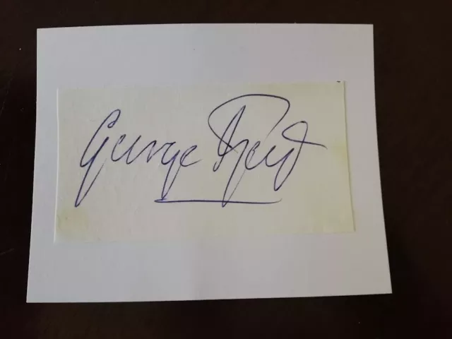 George Best Manchester United / Northern Ireland Legend Hand Signed Index Card