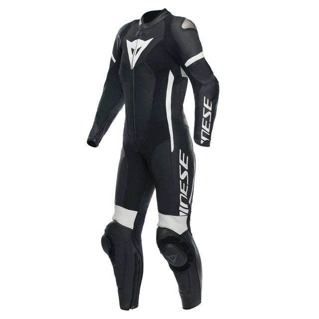 Dainese Grobnik Lady Leather 1Pc Suit Perf. Nero  Nero  Bianco  - Nuovo! Sped.