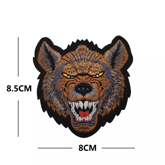 Hyänen 3D Gestickte Klett Armband Klettverschluss Rucksack Patch Moral Abzeichen