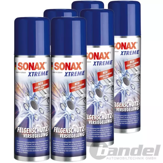 6x SONAX XTREME FELGENSCHUTZVERSIEGELUNG 250ML SCHUTZ ABPERLEFFEKT FELGENSCHUTZ