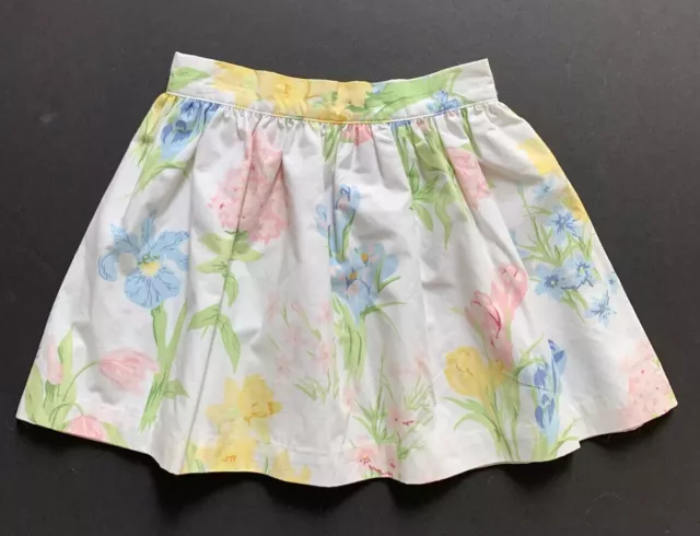 Hartstrings Girls White/Pink/Blue/Green/Yellow Floral Easter Spring Skirt Sz 4T