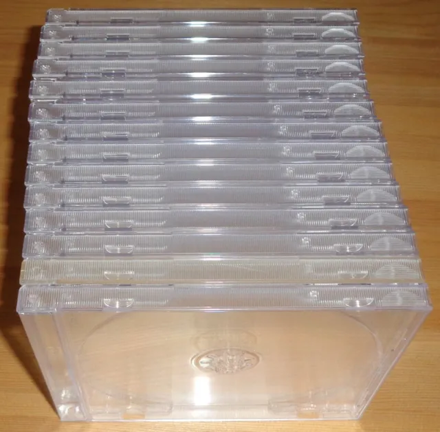 CD DVD Leerhüllen Jewelcase Box 12 cm transparent 14 Stück Aufbewahrungsbox