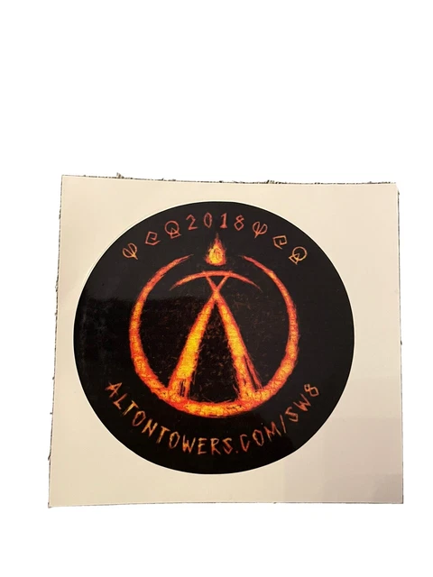 Alton towers wicker man rollercoaster Sticker. New Merlin theme park Pre Opening