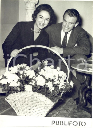 1955 NAPOLI FIDANZAMENTO calciatore Hasse JEPPSON con Emma DI MARTINO